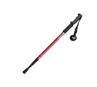 Bastone da trekking telescopico ammortizzante con impugnatura a T, impugnatura dritta, for escursionismo all'aperto e arrampicata, ginocchiera antiscivolo, bastone da passeggio professionale(Red,S)