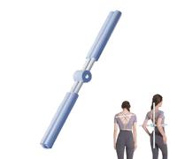 Bastone da yoga per la correzione della postura, 2025, anti-gobba, per schiena e collo, asta da ginnastica con nucleo in acciaio inox e schiuma, per allenamento a casa, palestra, sculpt, stretch (blu)