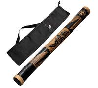 Bastone della Pioggia 60 cm in Bambù Intagliato in Rilievo -Rainstick Strumento a Percussione per Meditazione e Relax - Bastone della Pioggia in Legno Naturale con Borsa in Nylon -Australian Treasures