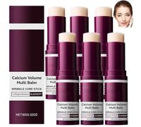 Bastone Di Balsamo Multi-Calcio,Balsamo Multivolume Di Calcio,Idratante Anti-Aging Al Collagene E Vitamina,Riduttore Di Rughe Rassodante Per Il Viso,Gli Occhi,Labbra E Il Collo (6 pezzi)