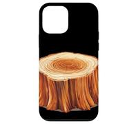 Bastone di legno per gli amanti del tronco e della natura Custodia per iPhone 12 mini