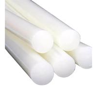 bastone di nylon solido, Barra for asta in nylon acetale Delrin plastica POM multicolore 5-50 mm x 500(White,8x500mm 1pc)