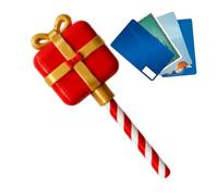 Bastone di pagamento natalizio, bacchetta per pagamento natalizio | Portacarte senza contatto, accessorio di scena per le vacanze, per negozi al dettaglio, caffetterie, shopping festivi