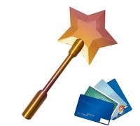 Bastone di pagamento stampato in 3D, divertente design a stella, senza contatto, bacchetta per carte di credito, supporto senza contatto, per shopping, cosplay, feste, maghi, artisti e amanti della