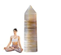 Bastone di, torre di, per casa, pietra tascabile a punto singolo in agata naturale lucidata con prisma esagonale