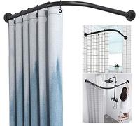 Bastone doccia angolare regolabile Bastone Tenda Doccia Angolare Regolabile Forma L Curva Asta per Tenda da Doccia Estensibile Acciaio Inox Palo Telescopico Barra di Tensione per Bagno con Tenda Docci