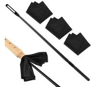 Bastone e panno per la pulizia del flauto, kit di pulizia per flauto con 1 asta di pulizia in plastica e 3 panni per la pulizia, strumenti per la cura degli interni degli strumenti a fiato