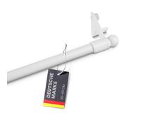 Bastone estendibile per tende, Acciaio INOX, weiß - perlweiß, 30 - 40 cm