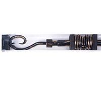 Bastone estendibile per tendone da 160 a 300 cm. Pastorale in Metallo con Grande terminale a ricciolo - Bronzo