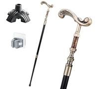 Bastone Fiore in Rame Vintage, Impugnatura Ergonomica, Antiscivolo e Resistente Portatile Unisex Anche un Accessorio di Moda