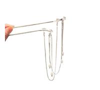 Bastone for capelli, forcina for capelli cinese, bacchette for capelli, bacchette for capelli, bastoncini for capelli in argento pendenti, bacchette for capelli con catena con nappa di perle Forcine f