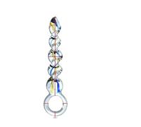 Bastone for digitopressione in vetro cristallo, forma 30+, liscio non poroso, facile da pulire, massaggio completo del corpo, terapia del caldo e del freddo(E:03)