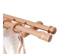 Bastone For Tenda Doppio Bastone For Tenda Con Occhielli In Faggio 100-320 Cm Bastone For Tenda In Legno Massello Diametro 29 Mm Bastone For Tenda Oscurante Semplice Moderno(200cm,Double)