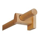 Bastone For Tende In Legno Massello Monostrato, Robusto Bastone Romano Con Staffa, Binario For Tende Silenzioso Da Parete, Adatto For Case E Hotel.(250cm)