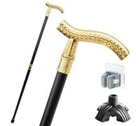 Bastone Forma Spiga di Grano Dorata, Impugnatura Ergonomica, Antiscivolo e Resistente Portatile Unisex Anche un Accessorio di Moda