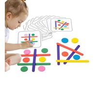 Bastone,Gioco di intelligenza fai-da-te con bastoncini a sei colori - Giocattolo per l'intelligenza educativa, rompicapo in legno giocattolo regalo educativo per bambini ragazzi ragazze