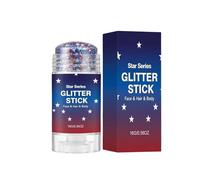 Bastone glitter per il corpo - Trucco corpo viso capelli - Bastone glitter rosso bianco blu | Per donne uomini ragazze 4 luglio festa sfilata vestito festival