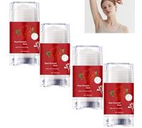Bastone idratante e lenitivo per la pelle al profumo di rosa - Balsamo per il corpo a lunga durata, leggero, non appiccicoso e adatto ai vestiti per l'uso quotidiano e un design rotante (4PCS)