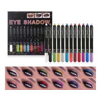 Bastone illuminante per gli occhi, matita per gli occhi, evidenziatore per gli occhi, set di bastoncini per ombretti, 12 pezzi per trucco degli occhi, matita e ombretti per pai