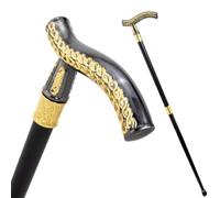 Bastone in Acciaio, Motivo Grano Intagliato, Unisex, Elevata Capacità di Carico, Design Ergonomico per Una Presa Confortevole, Design Elegante