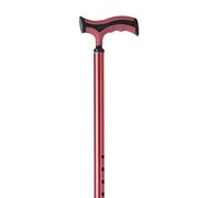 Bastone in alluminio anodizzato colorato puntale con base a quadripode rosso Art. RP192R