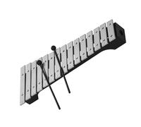 Bastone in alluminio con base in legno Glockenspiel bello e pratico da 15 note con strumento a percussione a mazzuolo Glockenspiel Strumento A Percussione