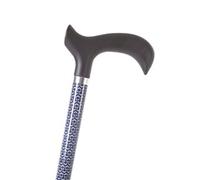 Bastone in alluminio fantasia con manico Derby in ABS e TPR Fantasia Blu Art. RP169-3