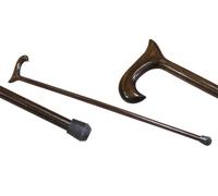 BASTONE IN LEGNO CON IMPUGNATURA PER NONDEPENDENTI PER NONNI E ANZIANI ANTISCIVO