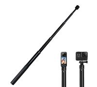 Bastone invisibile per selfie da 130 cm, compatibile con GoPro Hero 13 12 11 10 9 AKASO EK7000 Brave 7 LE Insta360 DJI Omos Action Camera, monopiede esteso da 6,35 mm, monopiede regolabile per action