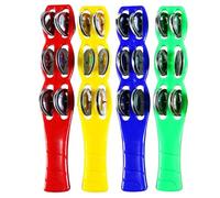 Bastone Jingle Bells, Bastone per tamburello a mano - Jingle Stick 4 pezzi con jingles in acciaio - Bastoncini per tamburello portatili da 4 pezzi, bastoncini per jingle per strumenti musicali a percu