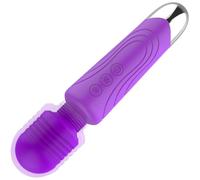 Bastone Massaggiante per Donne, 20,5cm, Diametro 4,2cm, 20 Vibrazioni in Silicone Bastone Massaggiante Vibratore Bastoni da Massaggio Vibratore Donna Vibratori da Appoggio a Parete Sesso FOPS M64-3