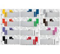 Bastone moderno per Tenda nichel satinato 60x15 mm. LINEA MAXI MOMO 160 a 360 cm