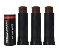 Bastone nero per gli occhi, 3 pezzi, per sport, facile da colorare, per atleti, colore nero, per Halloween, viso e corpo