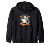 Bastone or Treat Ghost Nurse Funny Nursing Halloween Costumi Felpa con Cappuccio