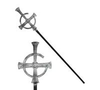 BASTONE PASTORALE MESSA NERA ABBATTIBILE 145 CM ACCESSORI VESTITO CARNEVALE