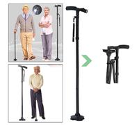 Bastone per anziani da Passeggio telescopico in Alluminio pieghevole luminoso