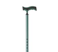 Bastone Per Anziani in Alluminio anodizzato colorato puntale con base larga Verd