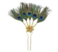 Bastone per capelli piumato con fiore di strass per donne ragazze fiore per copricapo tradizionale gioielli per capelli