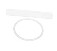 Bastone per Ciotola Tibetana in Gomma e Pelle di Pecora, Bianco | Set da 1 Pezzo con Cuscino e Anello in Gomma, per Meditazione e Doni Spirituali