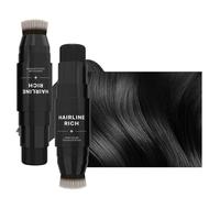 Bastone per il ritocco delle radici, bastone per la polvere dell'attaccatura dei capelli con testa a spazzola, bastone per la modifica dell'attaccatura dei capelli per i capelli diradati,01# Nero