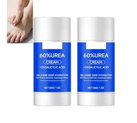 Bastone per la cura dei piedi in urea al 60% con acido salicilico al 2% - Idratante per la pelle secca e screpolata di piedi, ginocchia, gomiti, bastoncino per balsamo esfoliante delicato (2PCS)