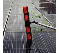 Bastone per la pulizia delle finestre con spazzola a cascata - estensibile per una lucentezza senza striature, perfetto per la manutenzione di pannelli solari e fotovoltaici, design per un facile