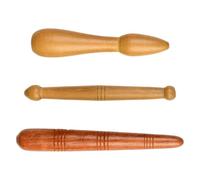 Bastone per Massaggio in Legno 3 Pezzi, Strumento Manuale Portatile | Massaggio di Tutto Corpo, Comodo sulla Pelle, Facile da Tenere, per Spalle, Collo, TV e Musica