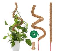 Bastone per Piante Rampicanti, 2 Pezzi Sostegno per Piante, Bastone di Muschio, 60 cm Moss Pole, Tutore Muschiato, Palo di Muschio, Palo di Sfagno Pianta Pieghevole per Sostegno Rampicanti da Interno
