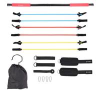 Bastone per pilates portatile con 3 bande elastiche di resistenza