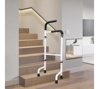 Bastone per salire le scale per anziani, altezza regolabile e base | Sollevatore mobile in alluminio, bastone da passeggio regolabile con design ammortizzante e maniglie in schiuma morbida per