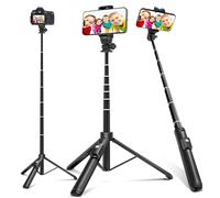 Bastone per selfie allungabile da 101,6 cm con Bluetooth, treppiede per telefono con scatto remoto wireless compatibile con iPhone Xs Max Xr 8 7 6 6S Plus, Android, Samsung Galaxy, Gopro e altri