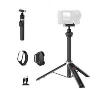 Bastone per selfie Bluetooth compatibile con DJI Action 6, treppiede telescopico da 77 cm con microfono wireless per vlogging