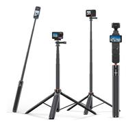 Bastone per selfie da 136,5 cm per DJI Osmo Pocket 3 e Insta 360 x4, treppiede per action camera, prolunga telescopica per DJI Action 5 Pro