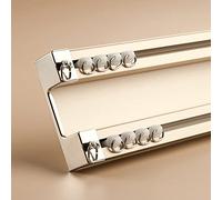 Bastone per tenda a doppio binario resistente per montaggio a soffitto, regolabile da 1,8 m, per doccia e privacy, elegante e per soggiorno, camera da letto e altro ancora